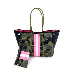 NWT Neoprene Camo Tote Bag - Last One in Stock